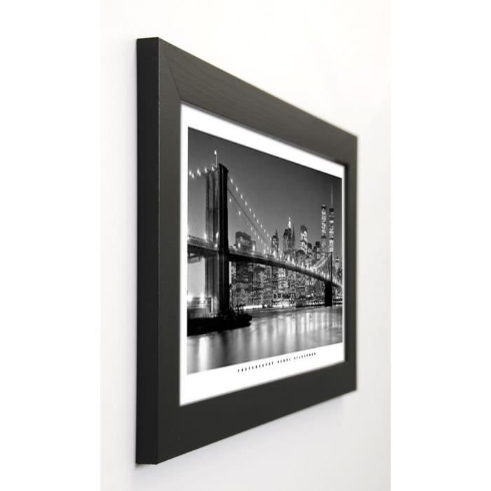 SILBERMAN Image encadrée Brooklyn Bridge 29,7x57 cm Gris