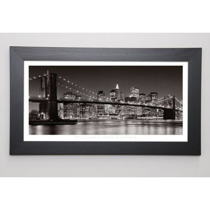 SILBERMAN Image encadrée Brooklyn Bridge, 2007 29,7x57 cm Gris