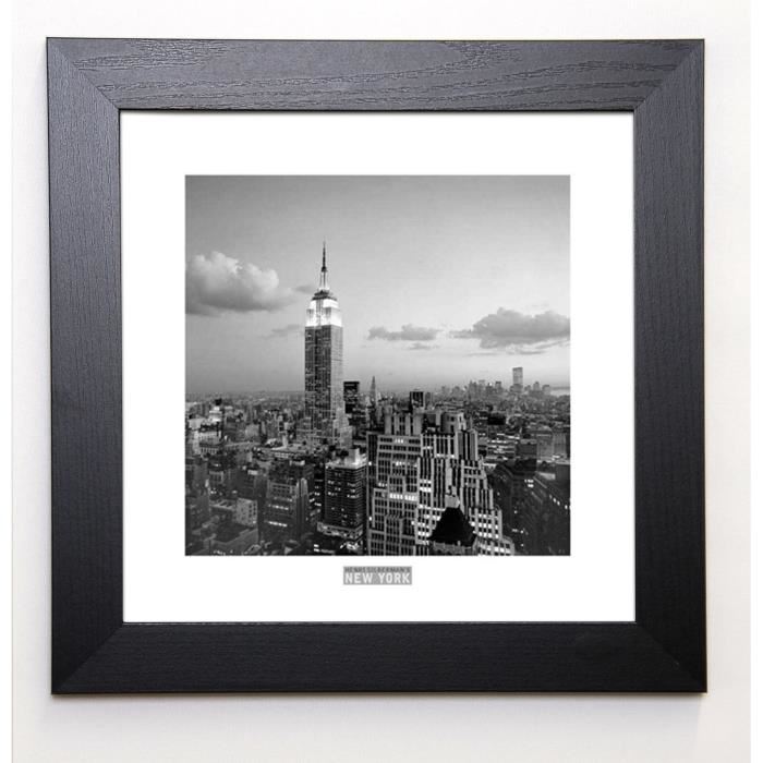 SILBERMAN Image encadrée Empire State Building 37x37 cm Gris