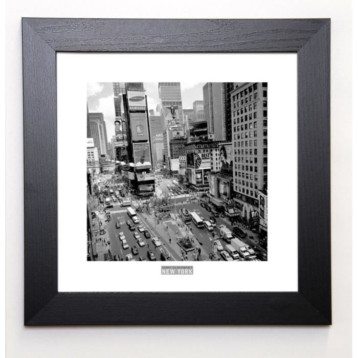 SILBERMAN Image encadrée Times Square 37x37 cm Gris