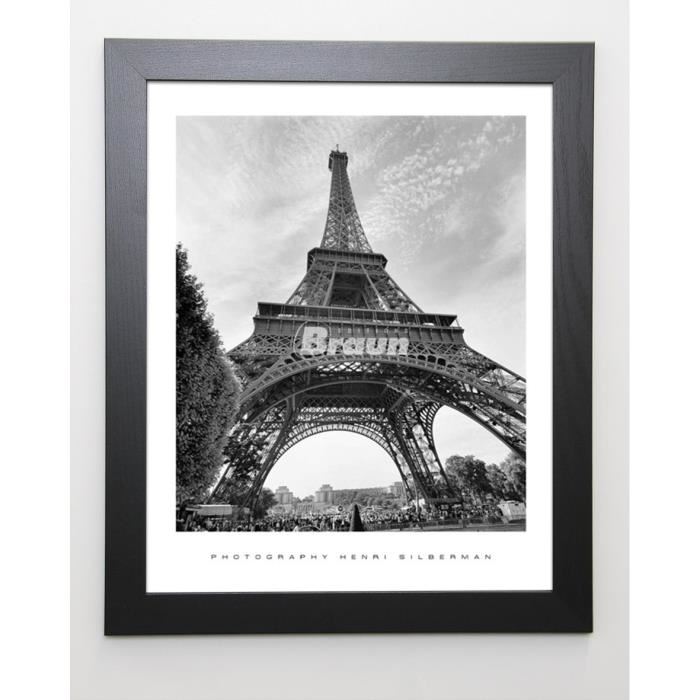 SILBERMAN Image encadrée La Tour Eiffel, Paris - 47x57 cm - Gris