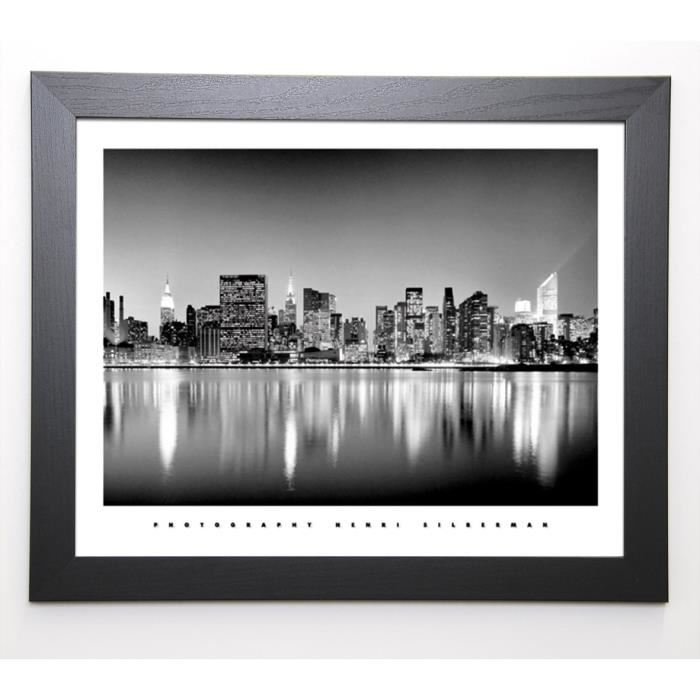 SILBERMAN Image encadrée Manhattan East Side - 47x57 cm - Gris