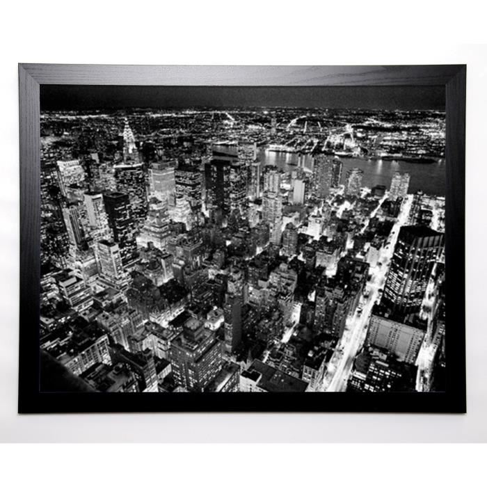 SILBERMAN Image encadrée Empire State, East View 67x87 cm Noir