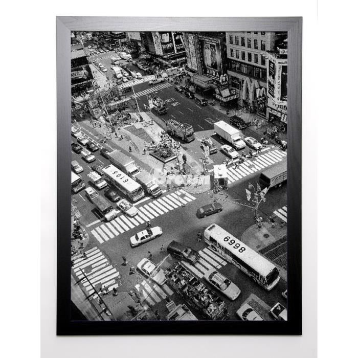 SILBERMAN Image encadrée Times Square Crossing 67x87 cm Gris