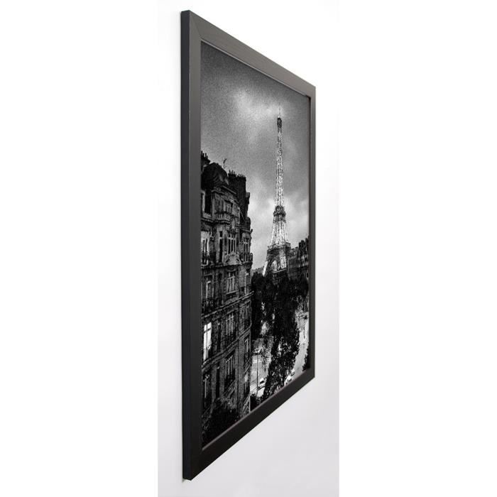 SILBERMAN Image encadrée Eiffel Tower Evening 67x87 cm Noir