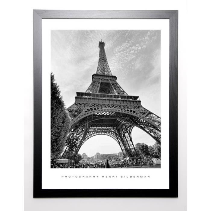 SILBERMAN Image encadrée La Tour Eiffel, Paris 67x87 cm Gris