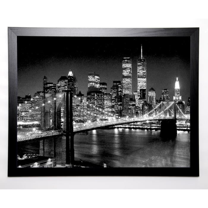 SILBERMAN Image encadrée Brooklyn Bridge 67x87 cm Gris