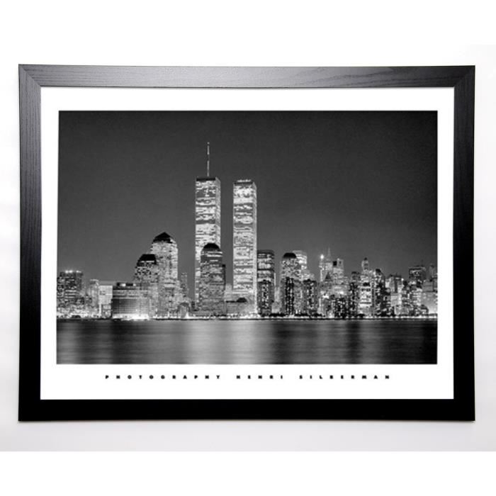 SILBERMAN Image encadrée Manhattan 67x87 cm Noir