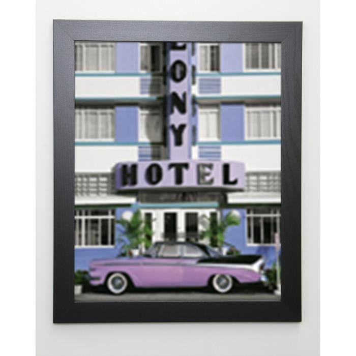 SOHM Image encadrée Miami, South Beach - 47x57 cm - Violet