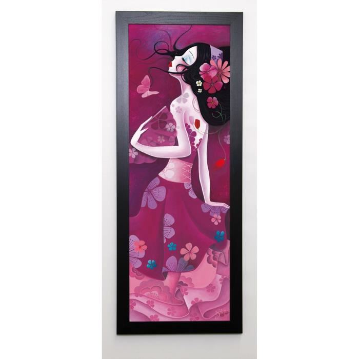 SYBILE Image encadrée Harmonie 40x102 cm Rose