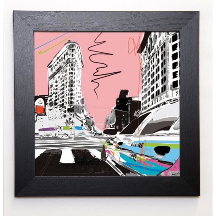 TANDEM Image encadrée New York I 37x37 cm Rose