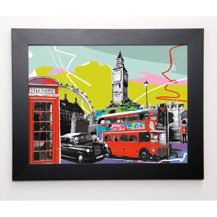 TANDEM Image encadrée Londres 37x47 cm Multicolore