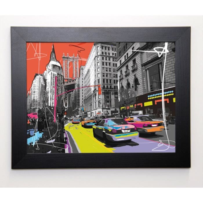 TANDEM Image encadrée New York Empire State 37x47 cm Multicolore