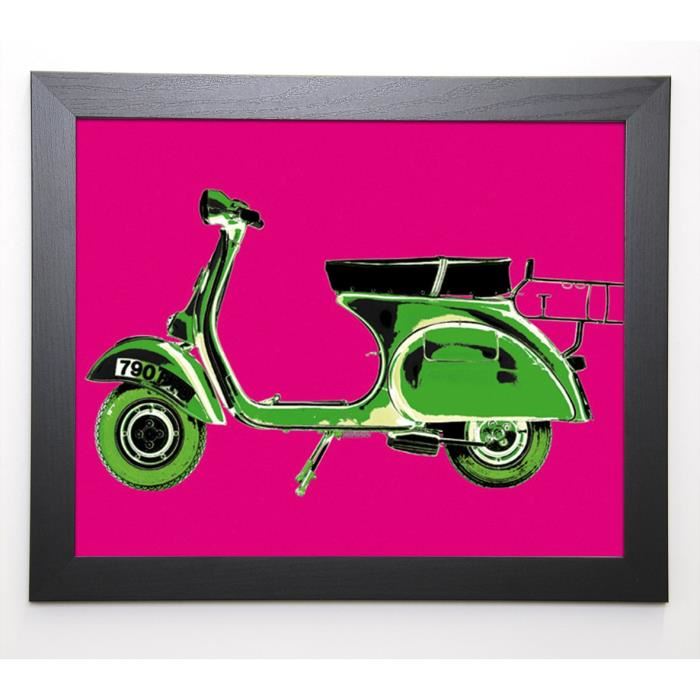 TELL Image encadrée Vespa on Pink 47x57 cm - Rose