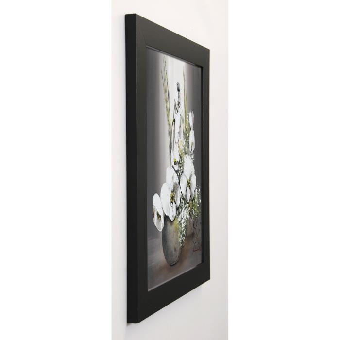 TRAMONI OLIVIER Image encadrée Univers d'orchide?es blanches II 37x47 cm Gris