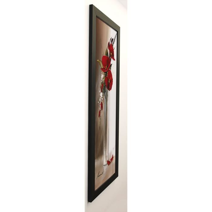 TRAMONI OLIVIER Image encadrée Hauteurs florales II 40x102 cm Rouge