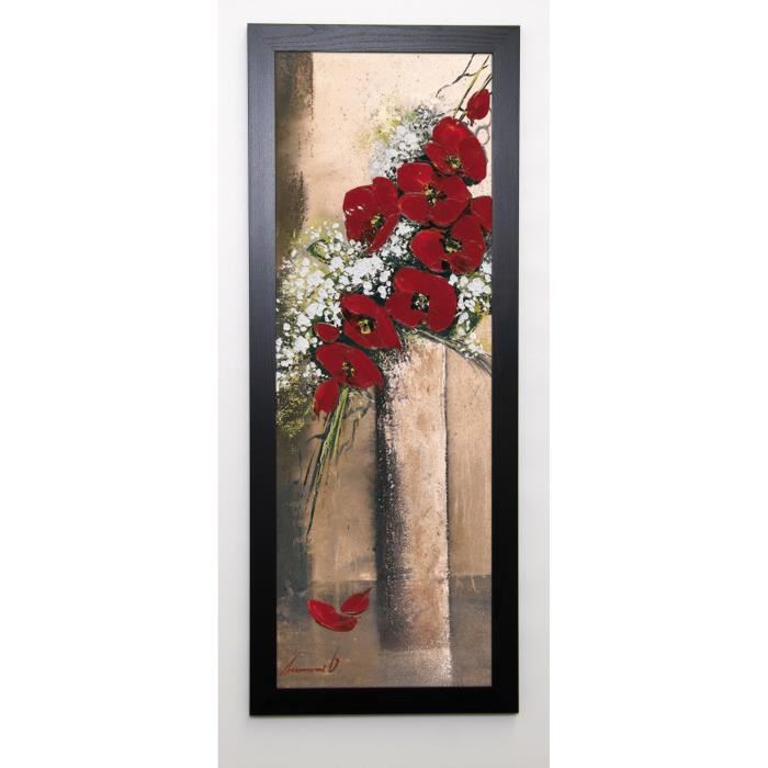 TRAMONI OLIVIER Image encadrée Bouquet d'orchide?es rouges II 40x102 cm Rouge