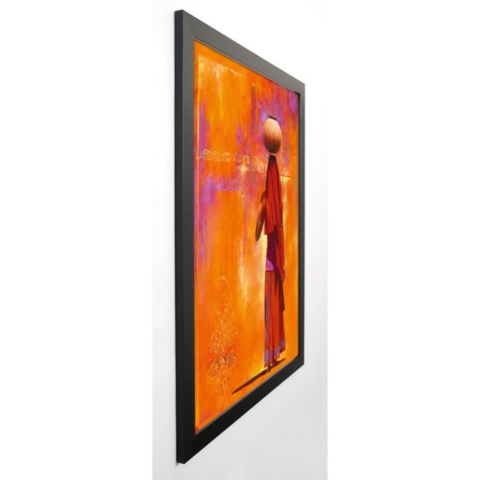 VARGHESE Image encadrée Kovalam 67x87 cm Orange