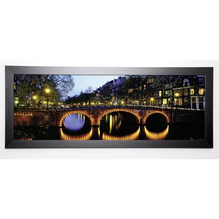 WARREN Image encadrée Amsterdam Twilight 40x102 cm Multicolore