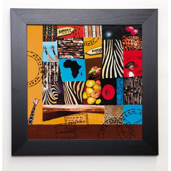 WOZNIAK SOPHIE Image encadrée African World 37x37 cm Multicolore