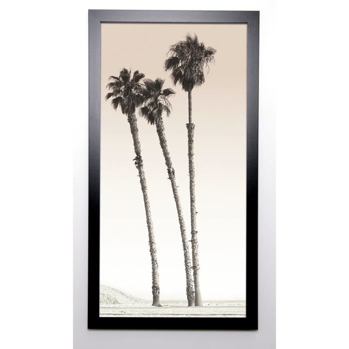 BRAUN STUDIO Affiche encadrée Californian Palm Trees 57x107 cm