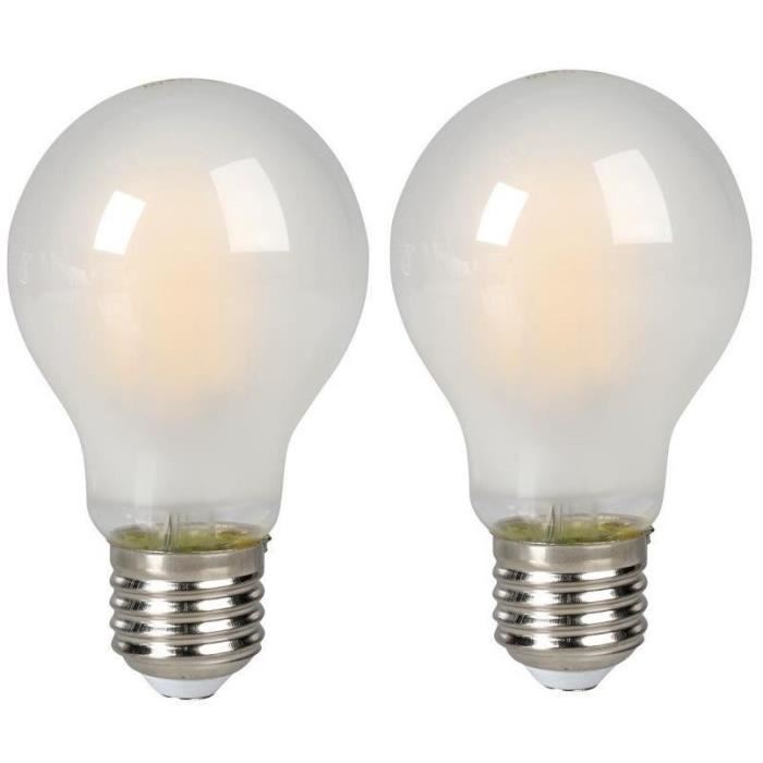 EXPERTLINE Lot de 2 Ampoules LED filament E27 8 W équivalent a 65 W blanc chaud