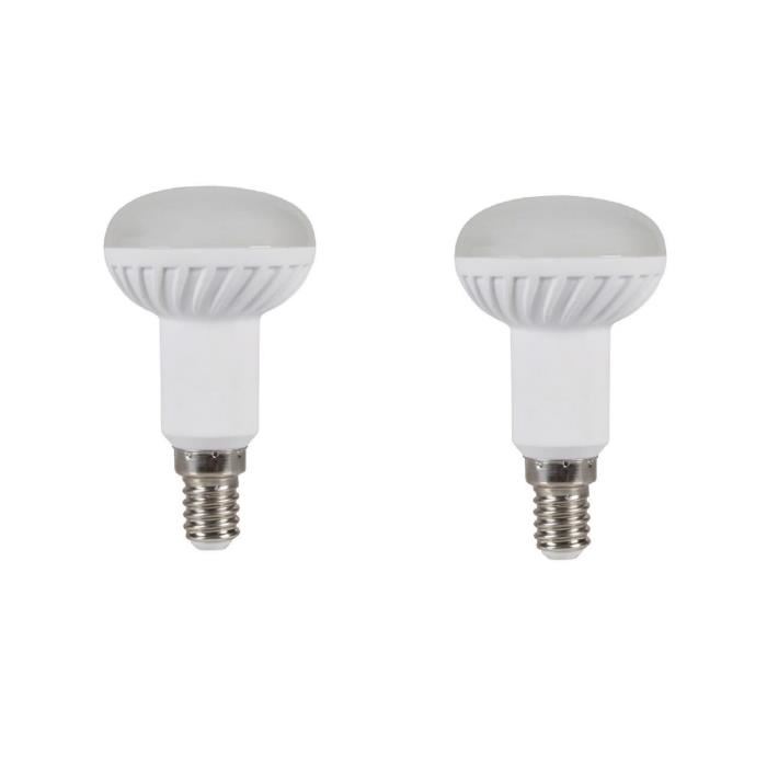 EXPERT LINE  Lot de 2 ampoules LED E14 R50 3 W équivalent a 25 W blanc chaud