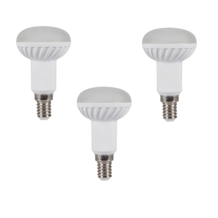 EXPERT LINE  Lot de 3 ampoules LED E14 R50 3 W équivalent a 25 W blanc chaud