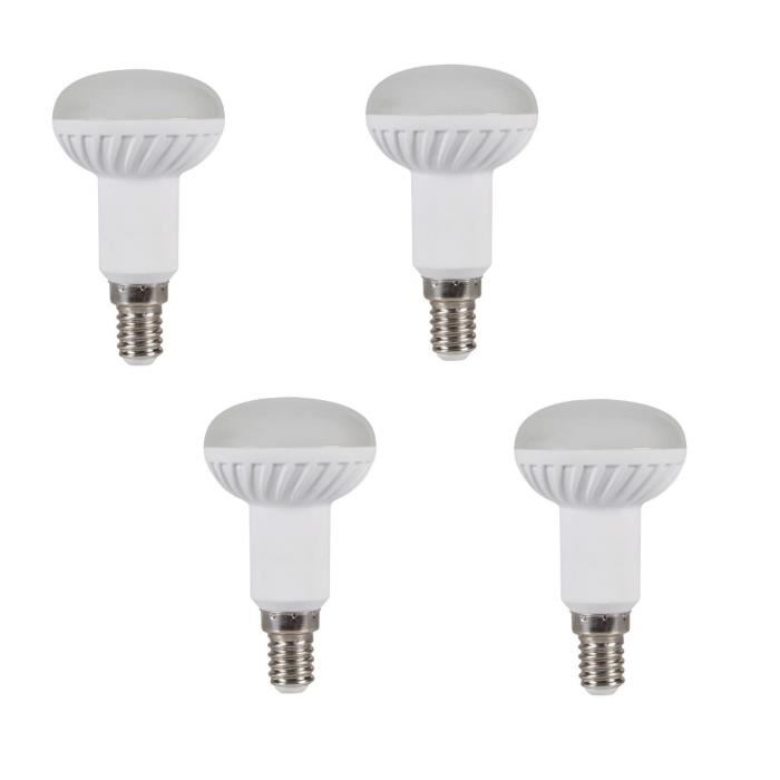 EXPERT LINE  Lot de 4 ampoules LED E14 R50 3 W équivalent a 25 W blanc chaud