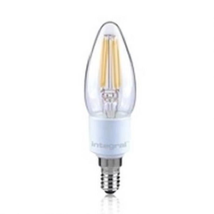 INTEGRAL LED Lot de 2 ampoules flamme E14 filament 4,5W équivalent a 36W 2700 K 420 lm dimmable