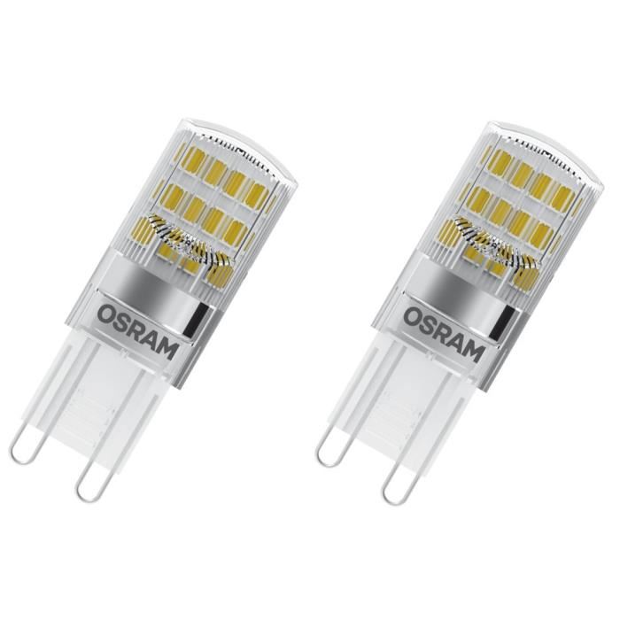 OSRAM Lot de 2 Ampoules capsule LED G9 claire 1,9 W équivalent a 20 W blanc chaud