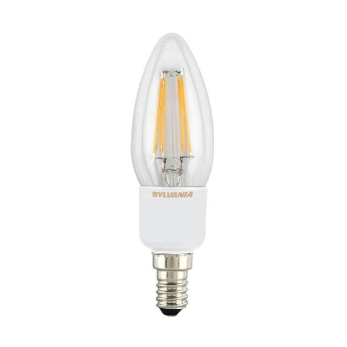 SYLVANIA Lot de 2 ampoules LED a filament Toledo RT Candle E14 4 W équivalent a 40 W