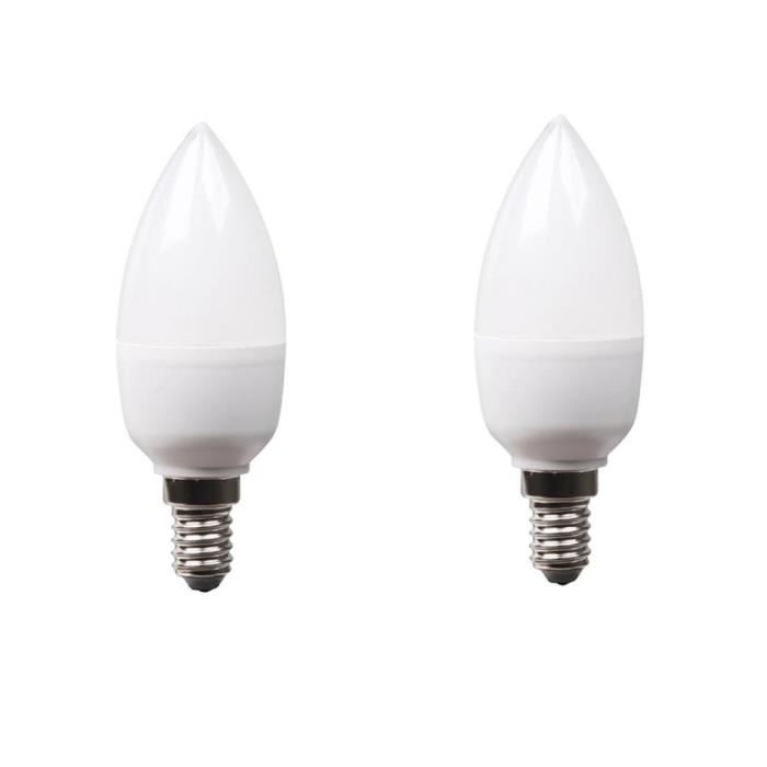 XQ-LITE Lot de 2 ampoules LED E14 flamme 5,5 W équivalent a 40 W