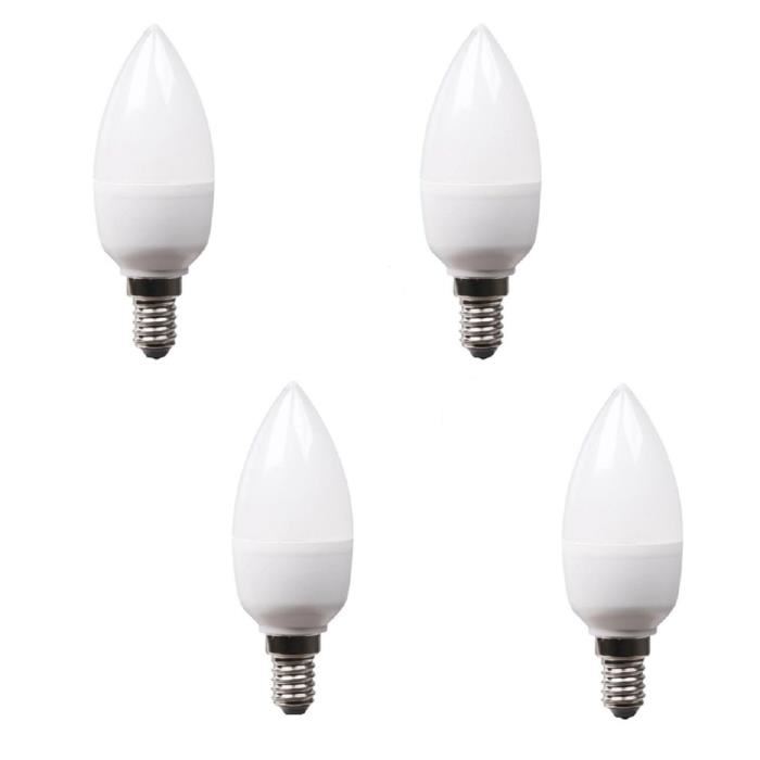 XQ-LITE Lot de 4 ampoules LED E14 flamme 5,5 W équivalent a 40 W