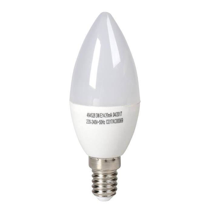 EXPERTLINE Ampoule LED E14 bougie 3 W équivalent a 25 W blanc froid