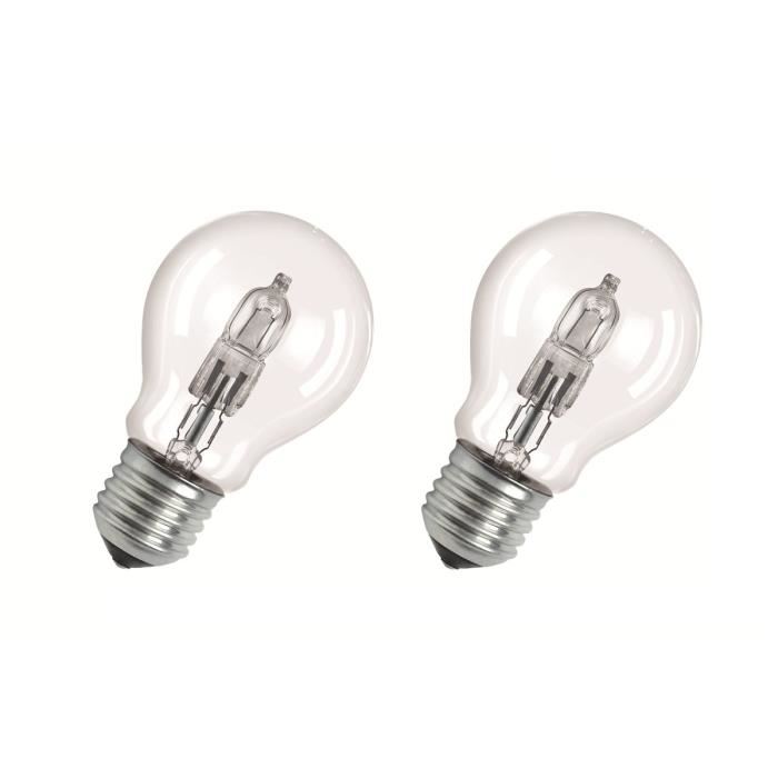 OSRAM Lot de 2 ampoules Eco-Halogenes E27 46 W équivalent a 60 W forme classique