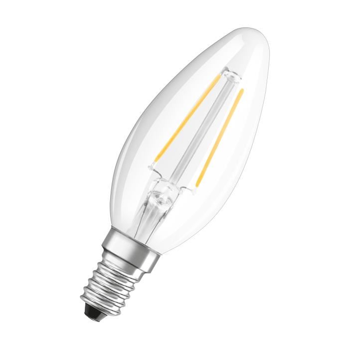 OSRAM Ampoule LED E14 flamme claire 1,2 W équivalent a 15 W blanc chaud