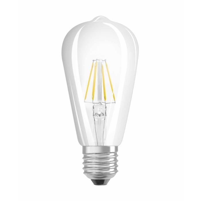 OSRAM Ampoule filament LED E27 6 W équivalent a 60 W blanc chaud