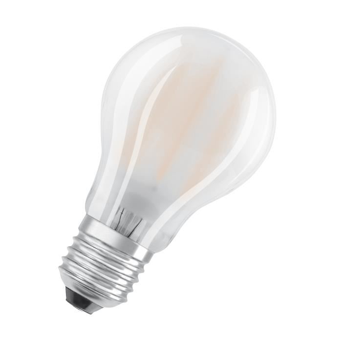 OSRAM Ampoule LED E27 standard dépolie 8,5 W équivalent a 75 W blanc chaud dimmable variateur