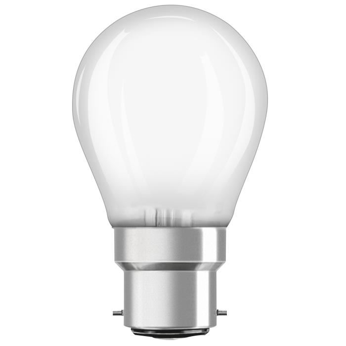 OSRAM Ampoule LED B22 sphérique dépolie 4,5 W équivalent a 40 W blanc chaud dimmable