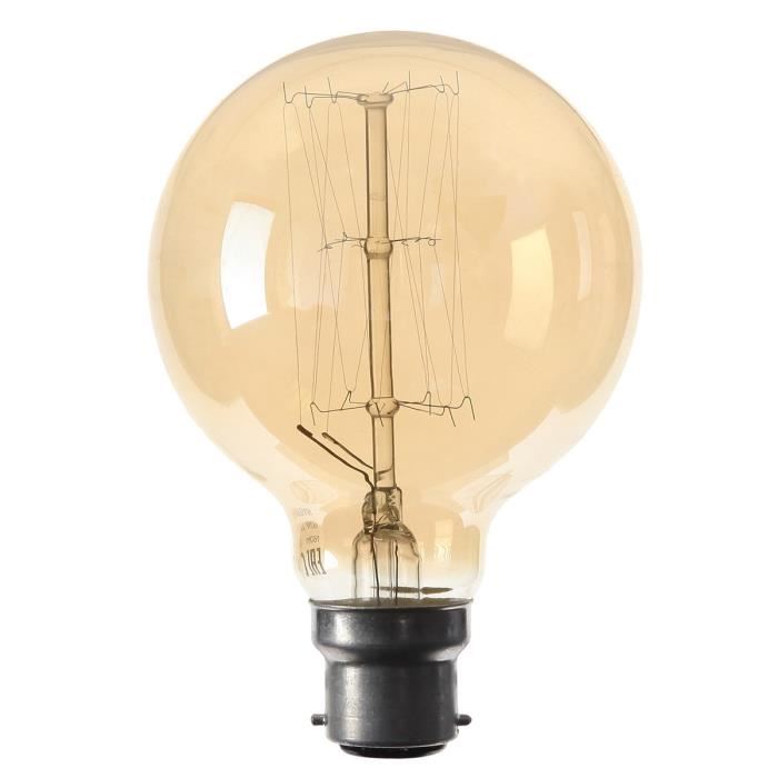 SYLVANIA Ampoule décorative Vintage globe 80 B22 60 W a incandescence