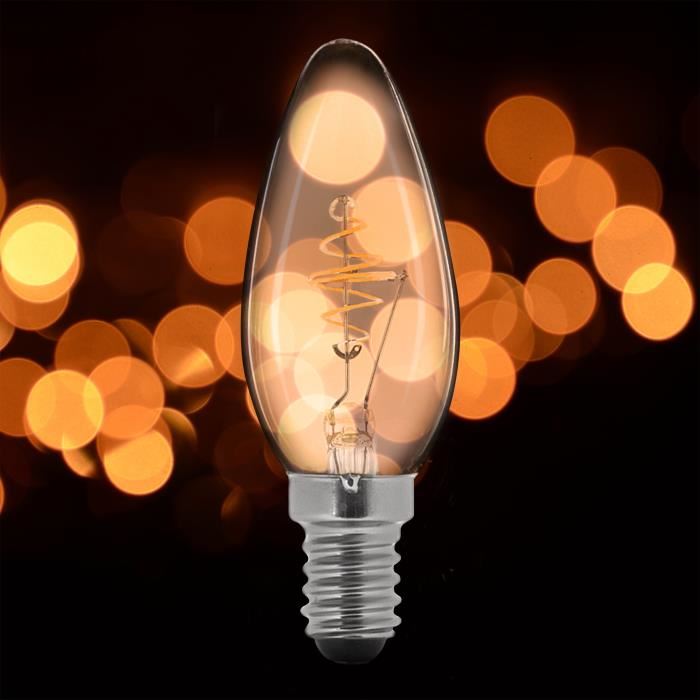 XQ-LITE Lot de 5 ampoules filament LED E14 bougie 2,5 W équivalence 15 W XQ1702