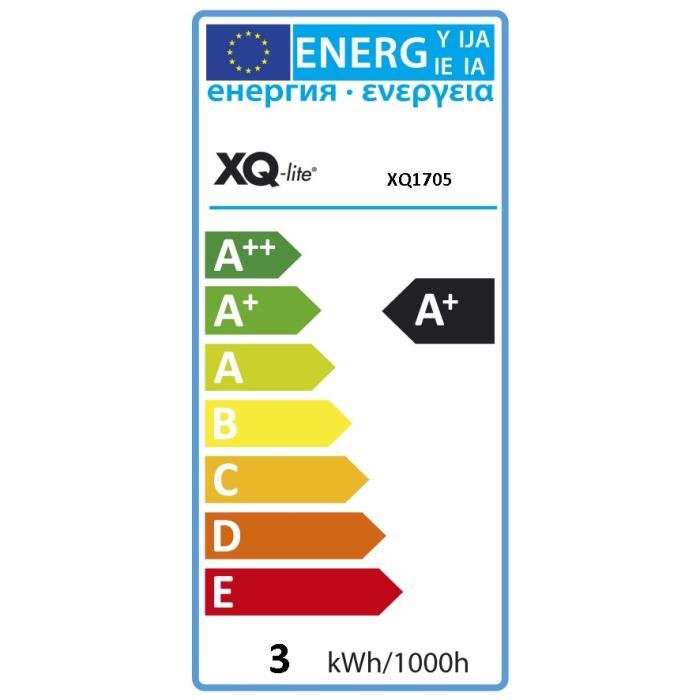 XQ-LITE Lot de 5 ampoules filament LED E27 bougie 2,5 W équivalence 15 W XQ1705