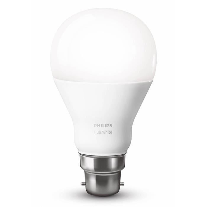 PHILIPS Hue White Ampoule LED connectée B22 9,5 W équivalent a 60 W