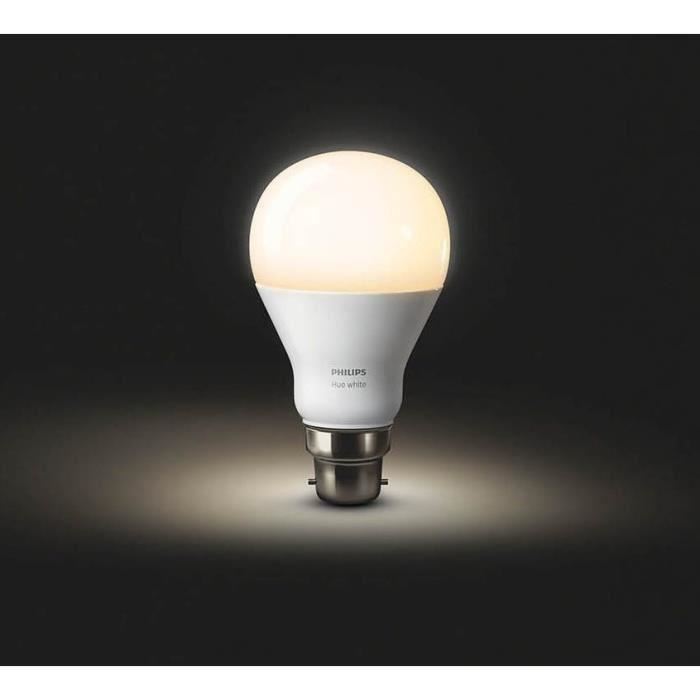 PHILIPS Hue White Ampoule LED connectée B22 9,5 W équivalent a 60 W