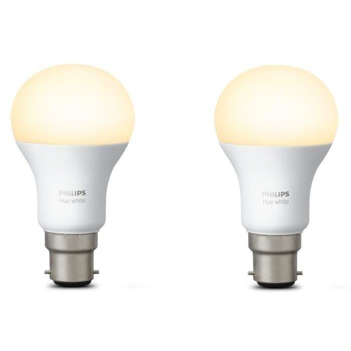 PHILIPS HUE Pack de 2 ampoules White B22