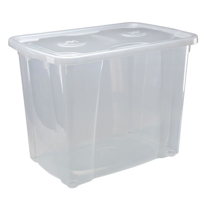 M-HOME SIMPLYBOX Couvercle 64L transparent