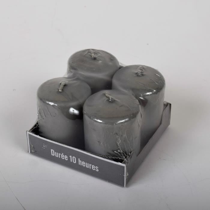 Lot de 4 Bougies Bois de santal - 4x6cm