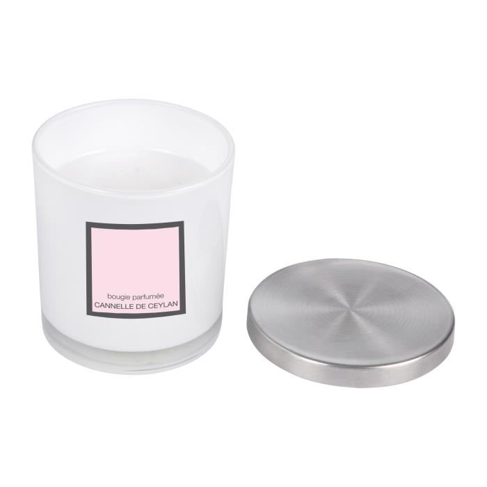 Bougie verrine parfumée - 8,5 x h 9 cm - Cannelle de ceylan