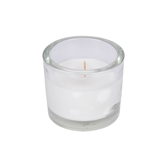 Bougie verrine parfumée - 9 x h 8 cm - Jasmin